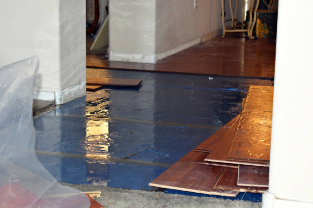 Professional Water Damage Restoration technician working in Richgrove, CA